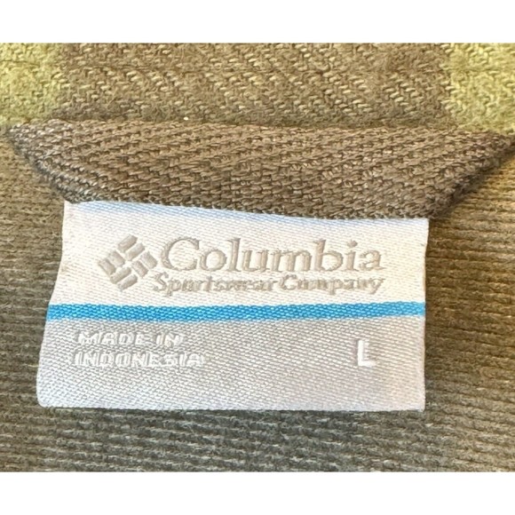Columbia Omni Wick Green Plaid Trail Lumberjack Shirt Men's Large Shacket - Picture 4 of 12